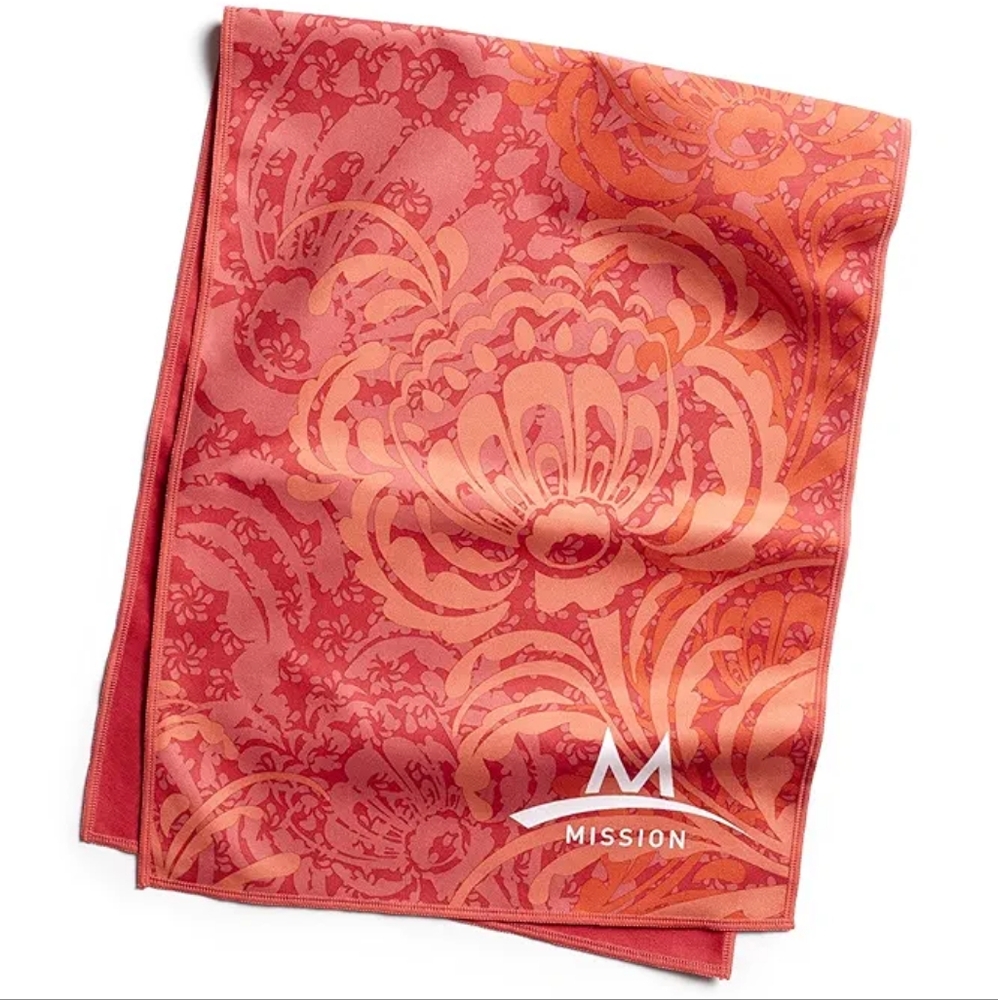 Mission Coral Peony Cooling Towel 13" X 33"